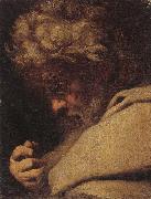 Francesco Fracanzano Study of saint bartholomew,head and shoulders oil